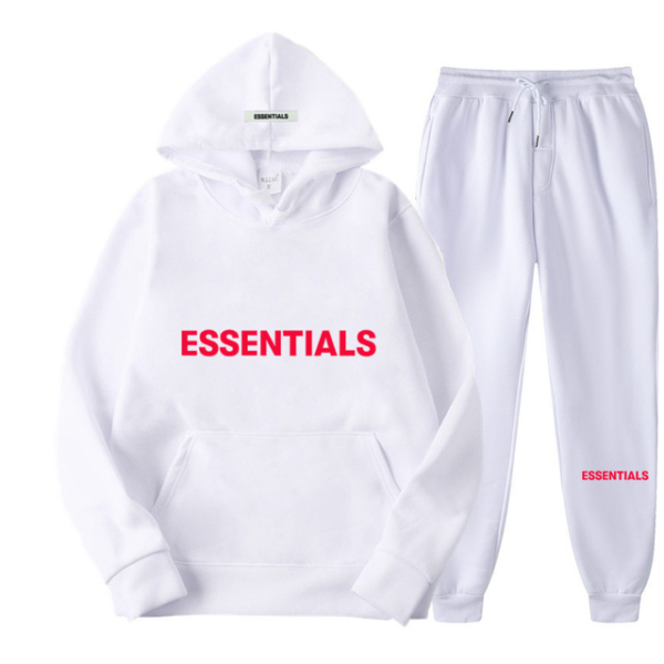 Essentials Hoodie Fear of God White Tracksuit