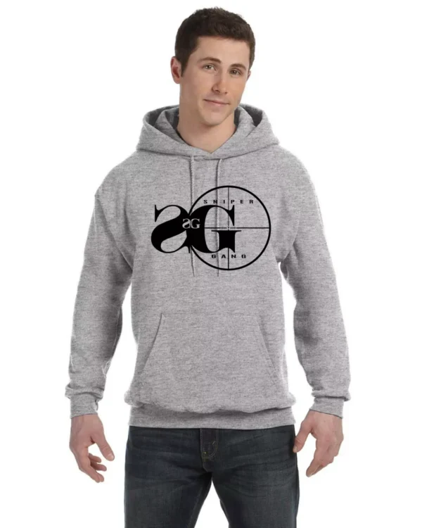 Sniper Gang Hoodie Red Gray